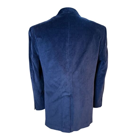 Meeting Street Corduroy Sport Coat Men's 40 Regular Navy 100% Cotton Classic - Picture 2 of 6
